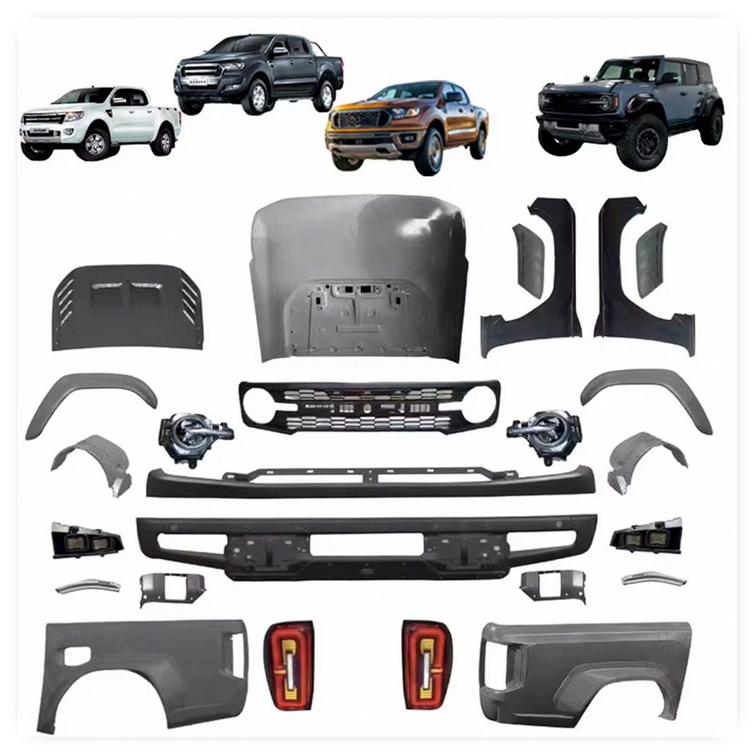 Facelift Body Kit with Headlights for 2012-2021 Ford Ranger T6 T7 T8 Upgrade