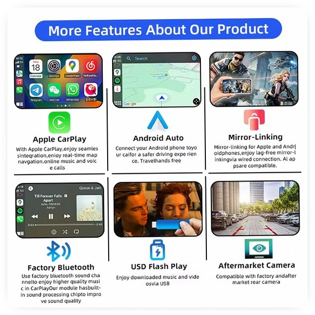 Wireless CarPlay & Android Auto Adapter Box for Volvo S60 (2019-2022) with Google Maps & Bluetooth