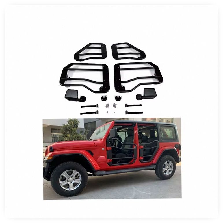 New Steel 4-Door Tubular Half Doors for Ford Wrangler JL 2018-2023 Plug and Play