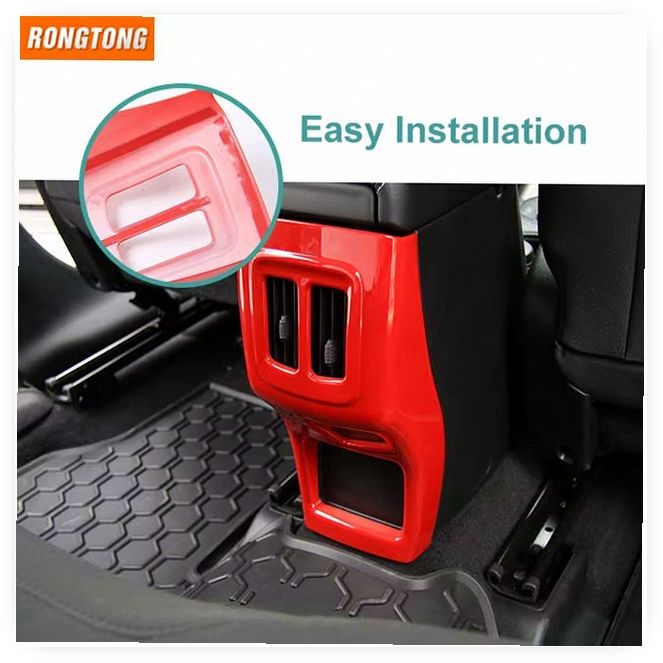 ABS Interior Armrest Box Rear Panel Trim Decoration for Ford Compass MP (2017-2020)