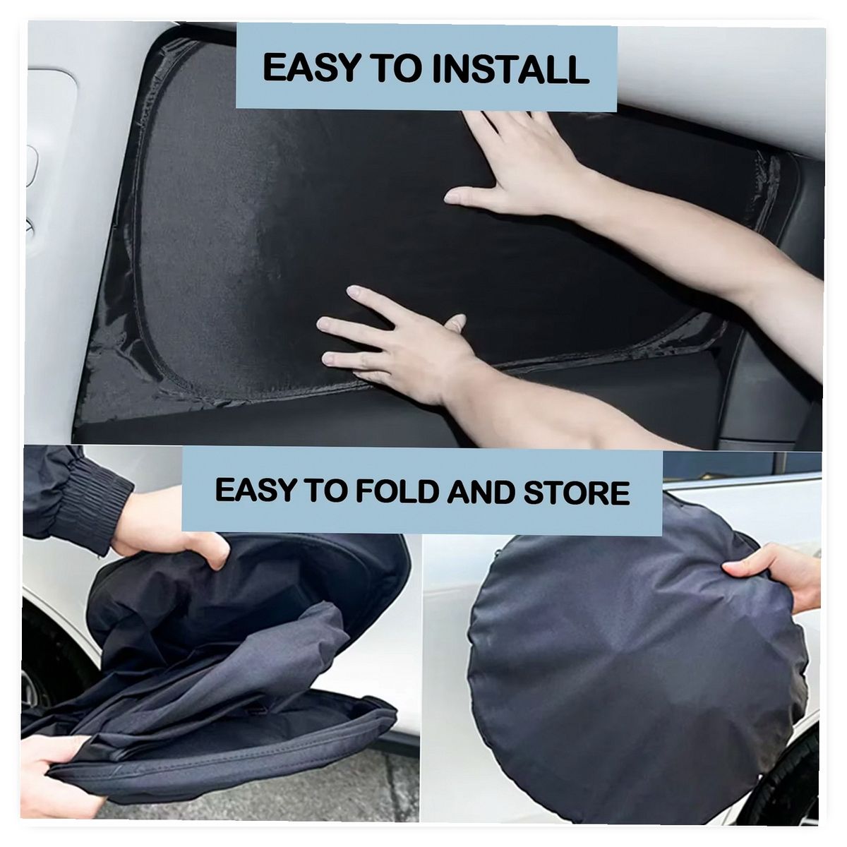 JEEP Compass MP 2017-2021 Front & Rear Windshield Sun Shade Set with Side Window Covers image 4
