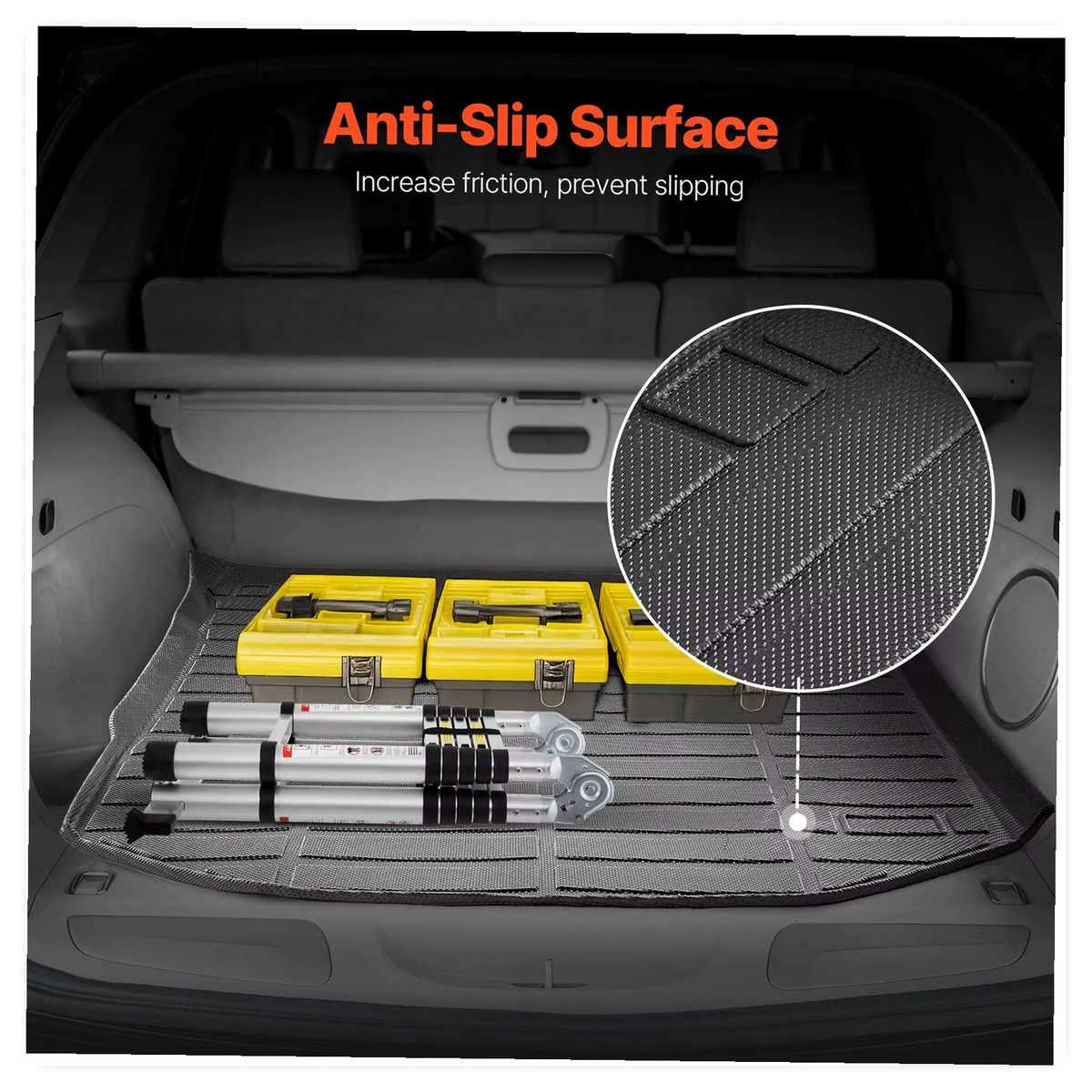 TPE Cargo Liner for Jeep Grand Cherokee 2011-2021 - Precise Fit Black SUV Trunk Mat image 2