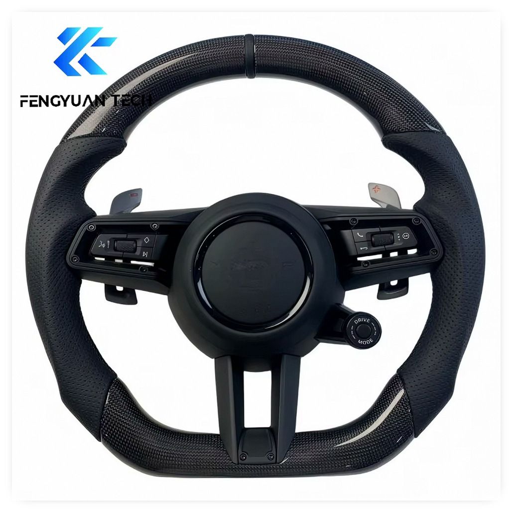 Carbon Fiber Steering Wheel for Porsche Cayenne Macan Panamera Boxster Coupe GT3 GT4 Pre-Facelift Models image 6