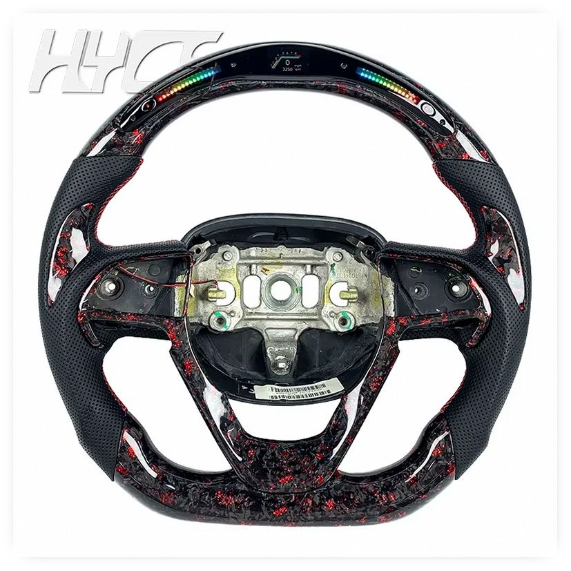 Forged Carbon Fiber LED Leather Steering Wheel for Jeep Grand Cherokee WK2 (2011-2013) image 6