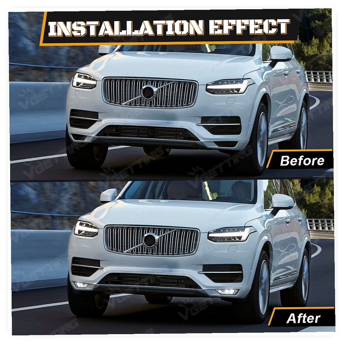 Front Bumper LED Fog Light Running Lamp for Volvo XC60 2018-2025