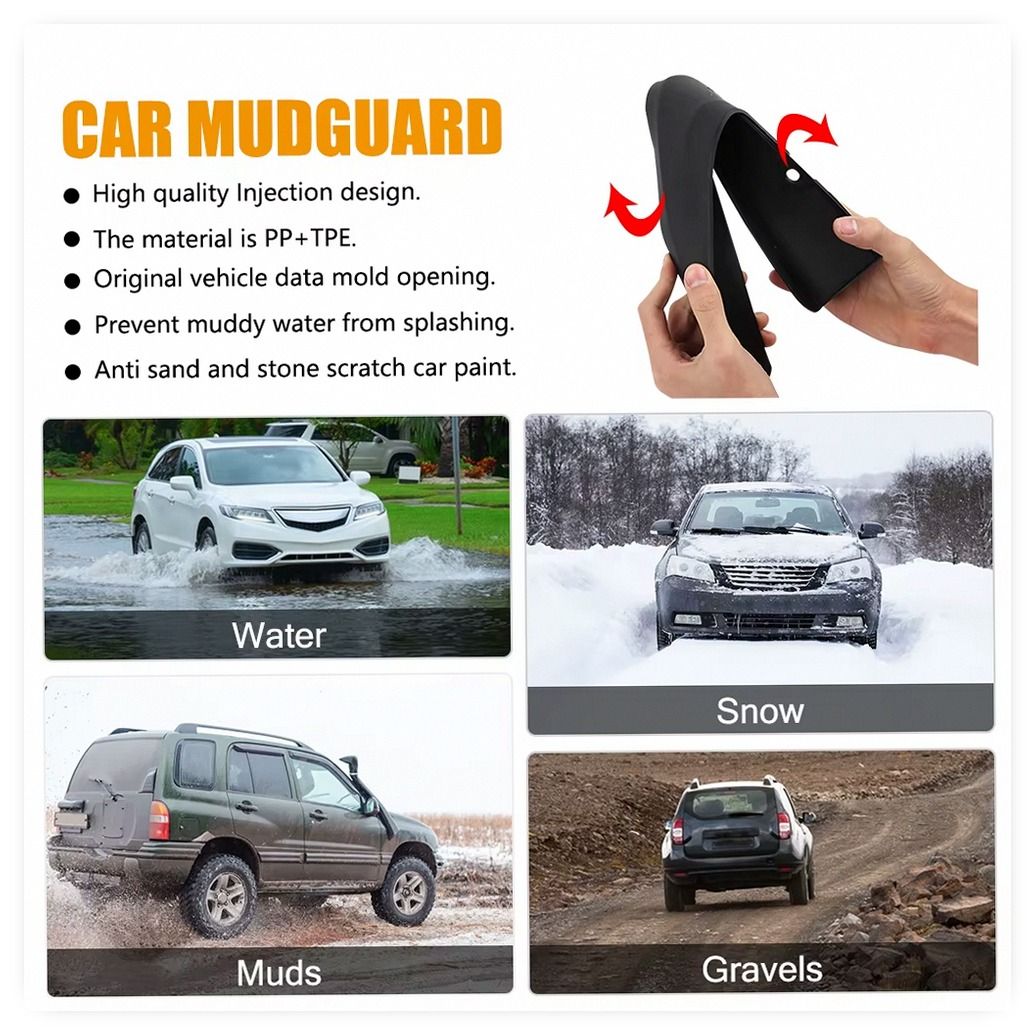 LUMA High Quality Plastic Mudflaps Splash Guards for Volvo XC60 2018-2024 image 5