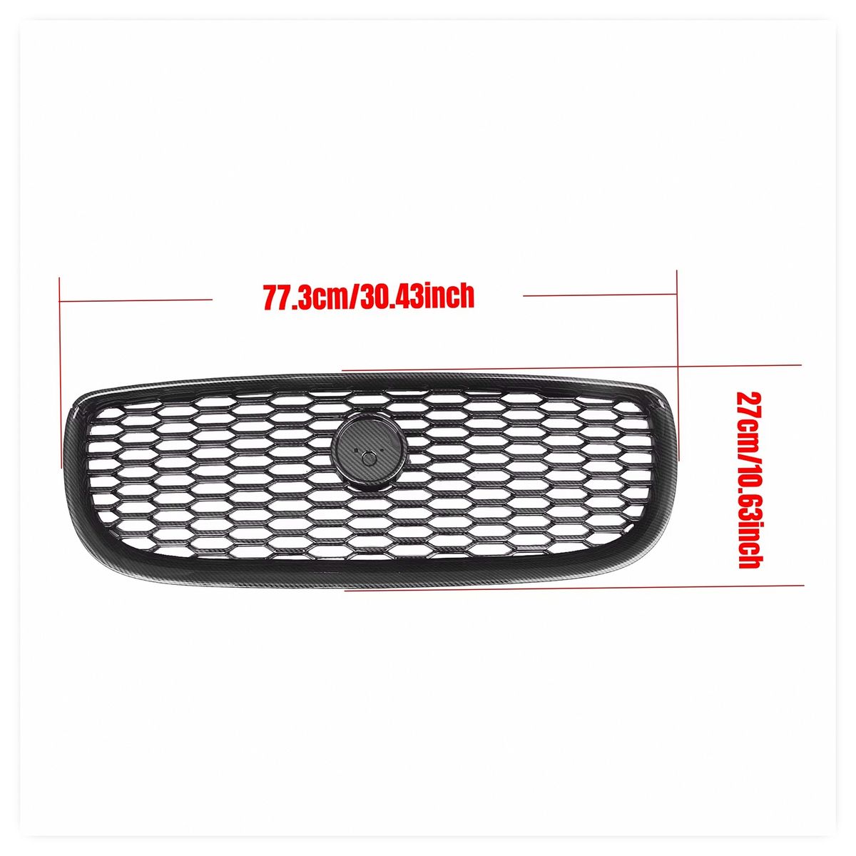 Carbon Fiber Look Honeycomb Front Bumper Grille Mesh for Jaguar XE 2015-2020