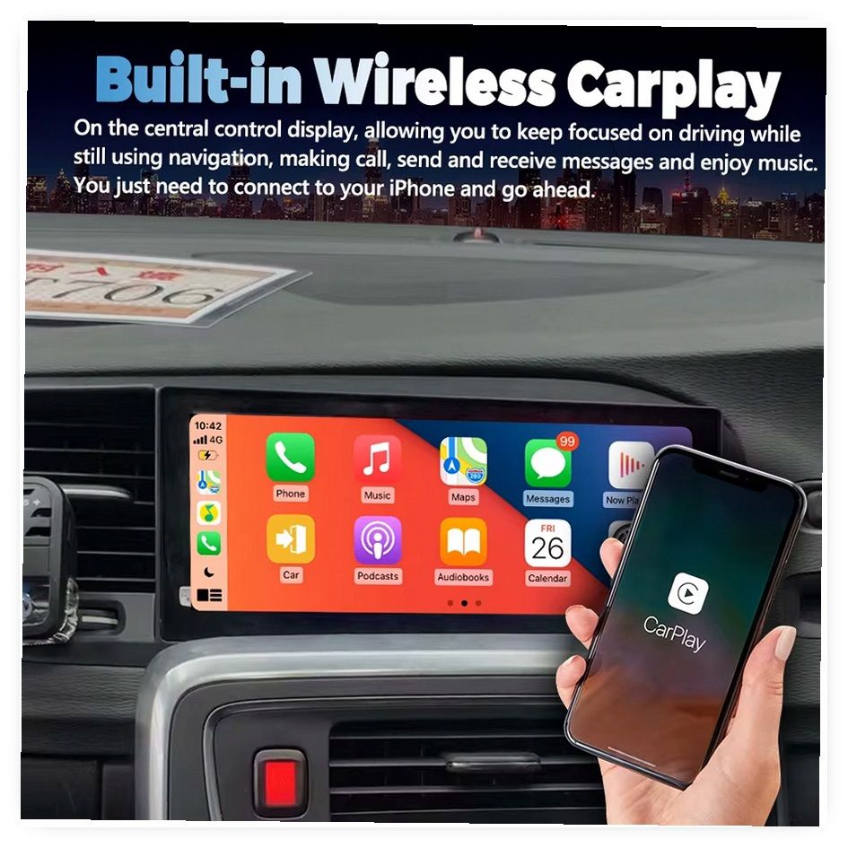 8.8-inch Android 13 Multimedia Car Radio with GPS, DSP, and CarPlay for Volvo S60 V60 (2011-2019) Head Unit