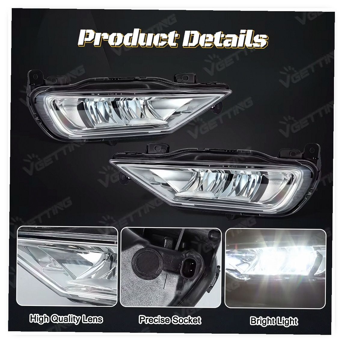 Front Bumper LED Fog Light Running Lamp for Volvo XC60 2018-2025