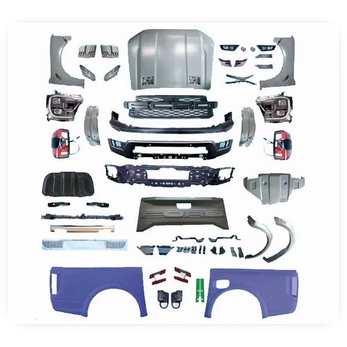 Ranger T6 T7 T8 2012-2021 Upgrade Body Kit with Front Bumper Lip and Rear Diffuser for Ford Ranger