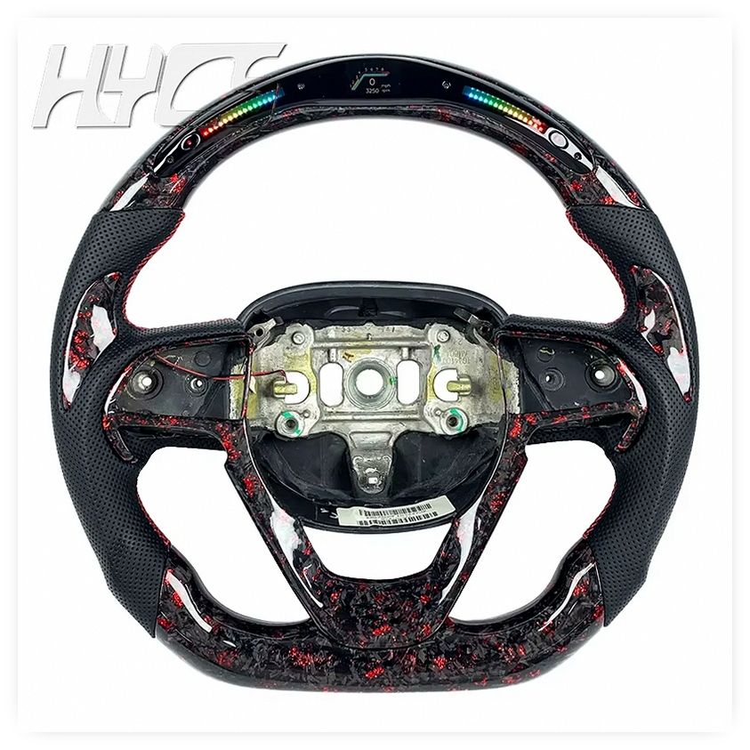 Forged Carbon Fiber LED Leather Steering Wheel for Jeep Grand Cherokee WK2 (2011-2013)