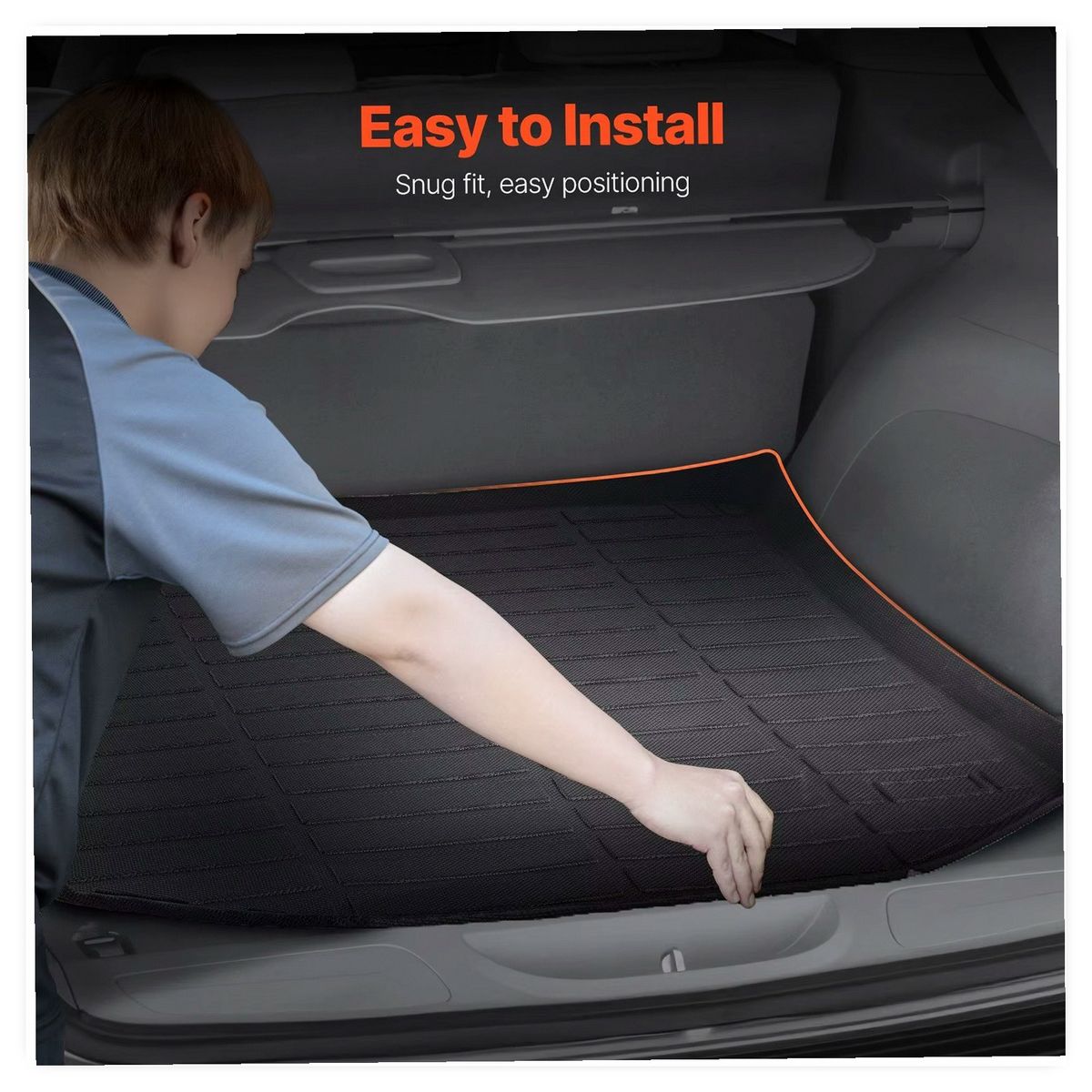 TPE Cargo Liner for Jeep Grand Cherokee 2011-2021 - Precise Fit Black SUV Trunk Mat image 4