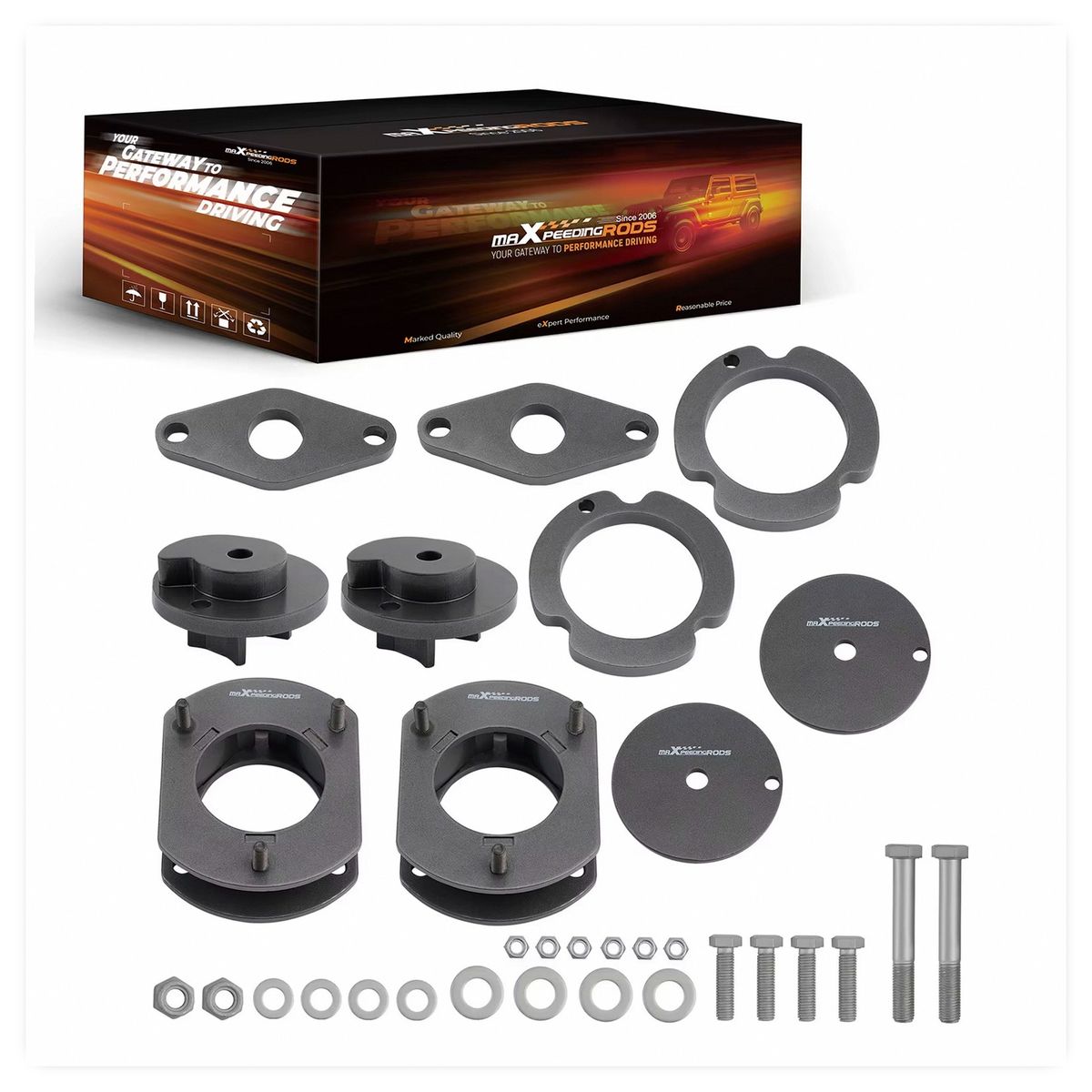 MaXpeedingrods 2.5" Front and 0.5" Rear Suspension Lift Kit for Jeep Grand Cherokee WK2 (2011-2022) image 6