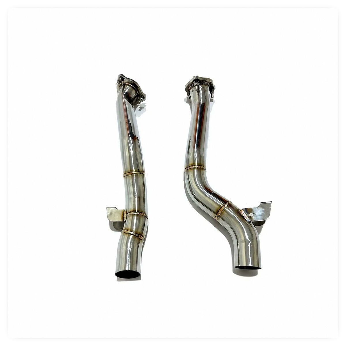 Ecnal 3.0T 4.8L 4.8T Stainless Steel Sports Front Pipe Exhaust for 2011-2014 Porsche Cayenne 958.1