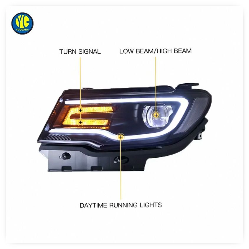 LED Headlight System for Jeep Compass MP (2017-2019) - Upgraded Front Lamp