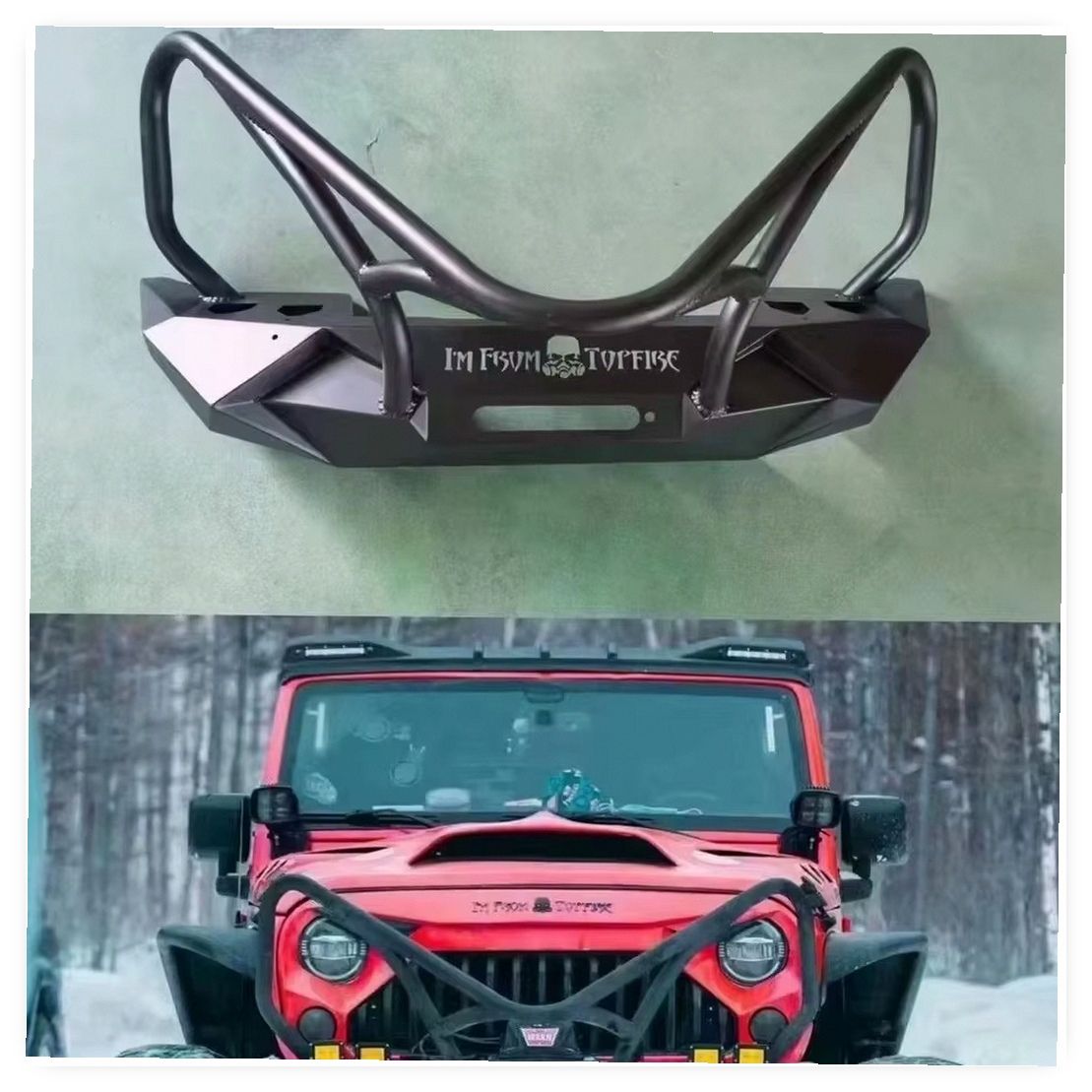 JK/JL/JT Universal Angry Cowherd Front Bumper Body Kit for Ford Wrangler JL