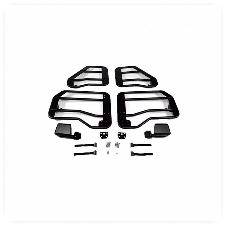 New Steel 4-Door Tubular Half Doors for Ford Wrangler JL 2018-2023 Plug and Play