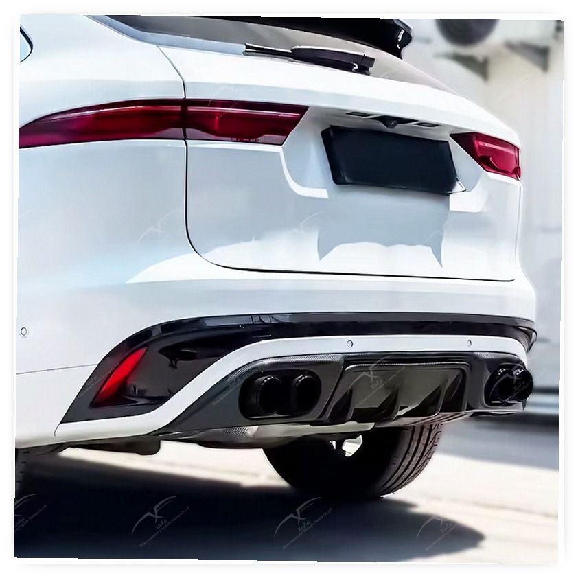 Carbon Fiber Rear Diffuser Ultralight Body Kit Bumper Lip Extension for Jaguar F-PACE