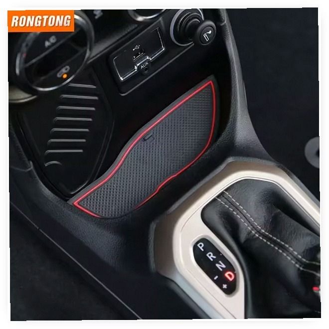Non-slip Rubber Gate Slot Pad Mat Decoration Accessories for Jeep Renegade 2015-2018 image 3