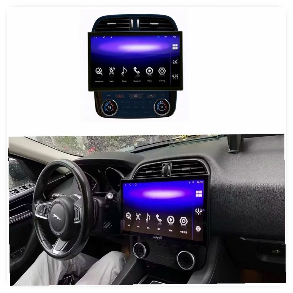 13.3 Inch Android 14 Car Stereo Receiver with Wireless CarPlay for Jaguar F-PACE 2016-2020 image 3