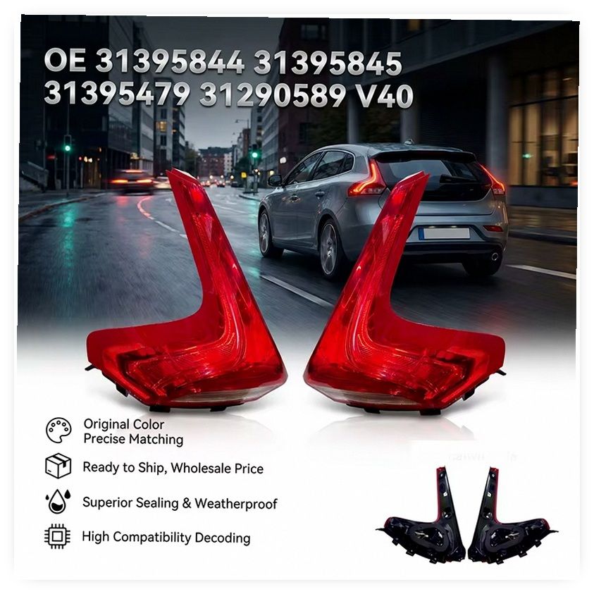 Genuine Volvo V40 P1 Facelift Rear Tail Light Set 2015-2019 OE 31395844 31395845 31395479 31290589