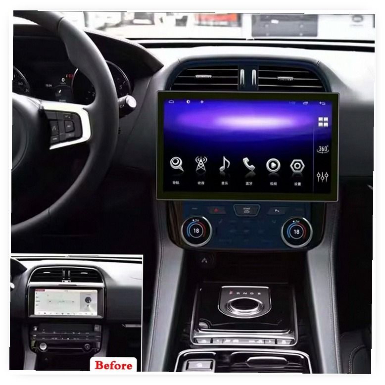 13.3 Inch Android 14 Car Stereo Receiver with Wireless CarPlay for Jaguar F-PACE 2016-2020 image 5