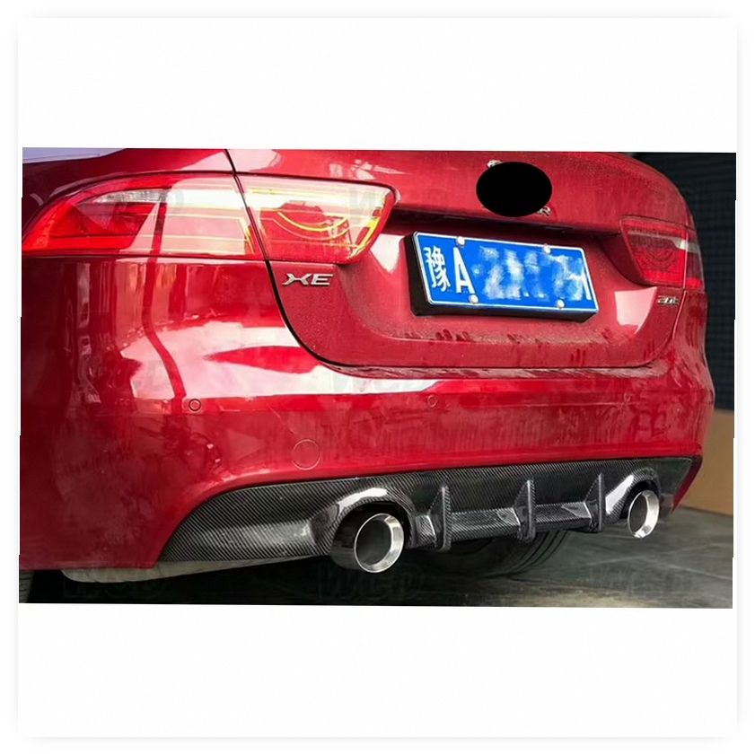 For XE Carbon Fiber Rear Lip Diffuser Fits For Jaguar XE Bodykit 2015-2018 for Ford XE