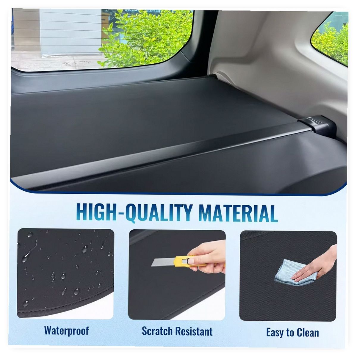 Waterproof Retractable Carbon Fiber Cargo Cover for Mitsubishi Outlander 2005-2006 image 3