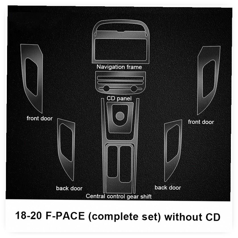 TPU Film Interior Protection Sticker for Jaguar F-PACE (2016-2020) - Center Console, Gear, Navigation, CD, Door Panel image 3