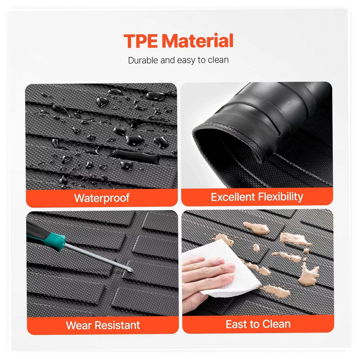 TPE Cargo Liner for Jeep Grand Cherokee 2011-2021 - Precise Fit Black SUV Trunk Mat image 5