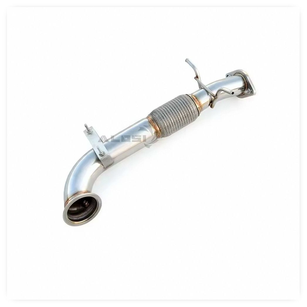 High-Flow Performance Downpipe with Heat Shield for Volvo S60 T4/T5 2.0T (2018-2022) 304 Stainless Steel B4204T